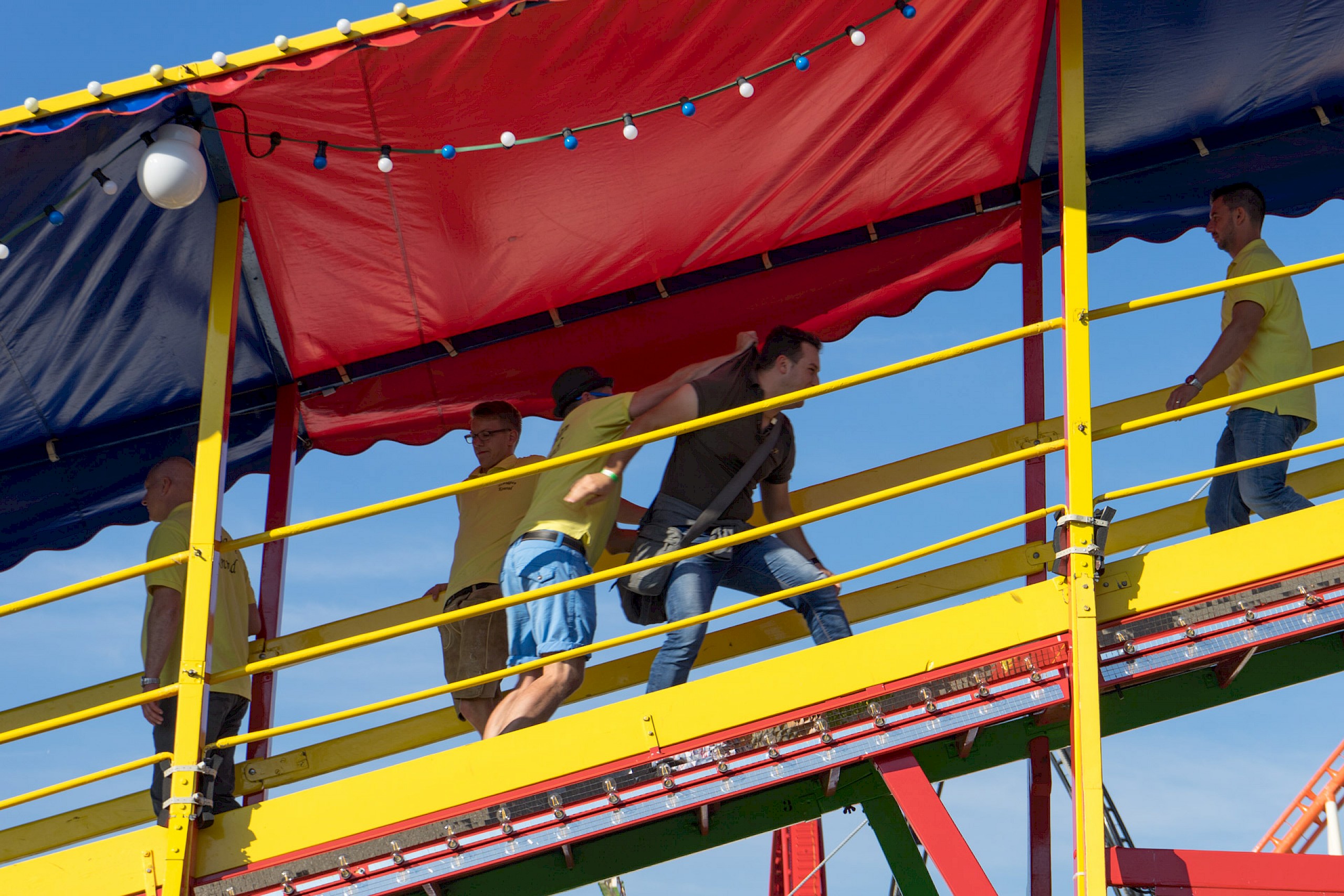 Toboggan Eine historische Attraktion auf dem Oktoberfest